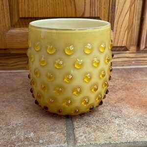 Hobnail ornate glass vase